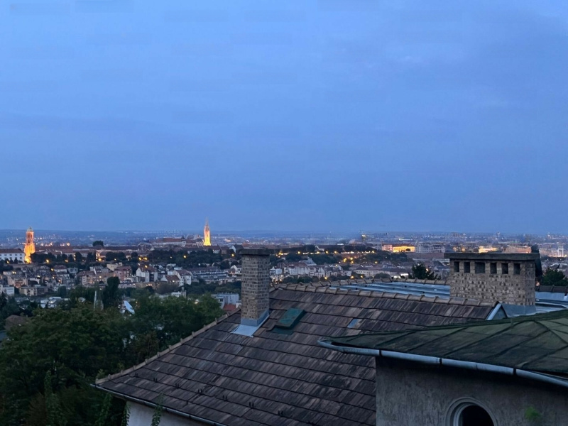 ¡Impresionante y verdadera vista panorámica desde un piso de 52 m2 con balcón de 4 m2 en Kissváby!